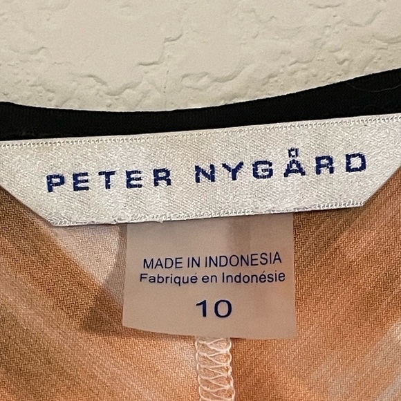 Peter Nygard Women’s Midi Dress Size 10 Pink Abstract Asymmetrical Lagenlook - Picture 7 of 14